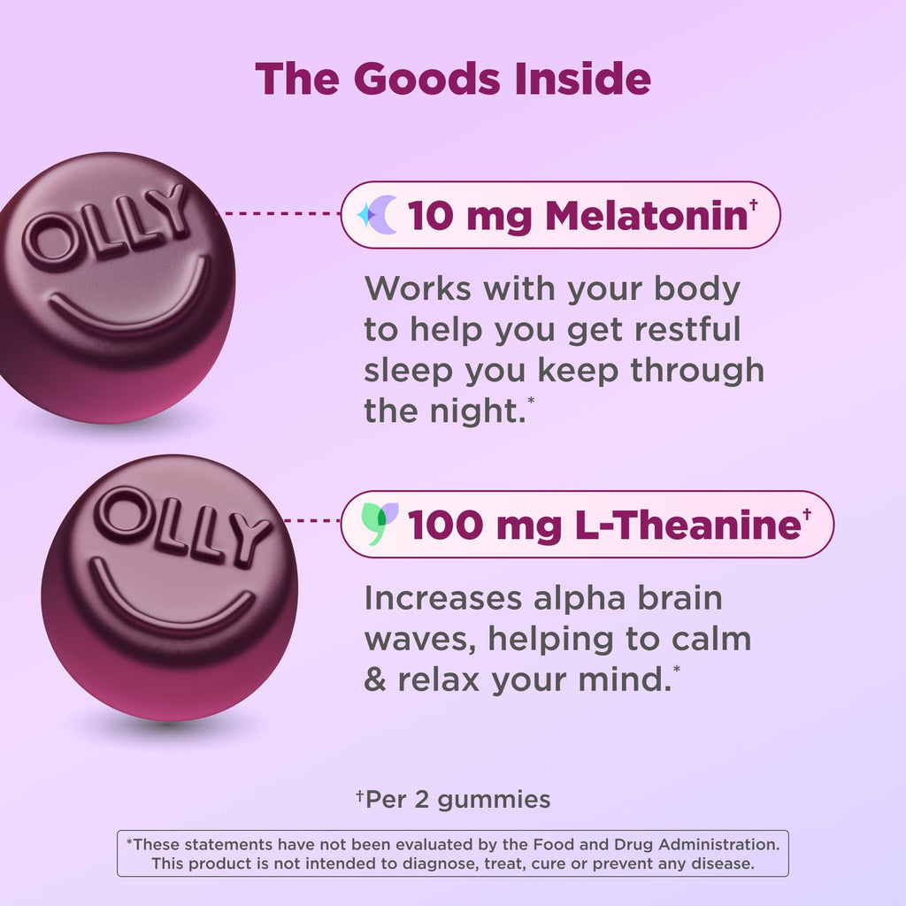 Olly Sleep Gummies with Melatonin and L-Theanine | Sleep Aid

