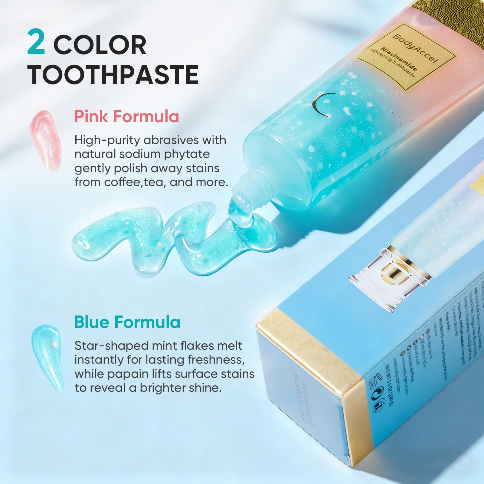 BodyAccel Niacinamide Whitening Toothpaste | Natural Formula

