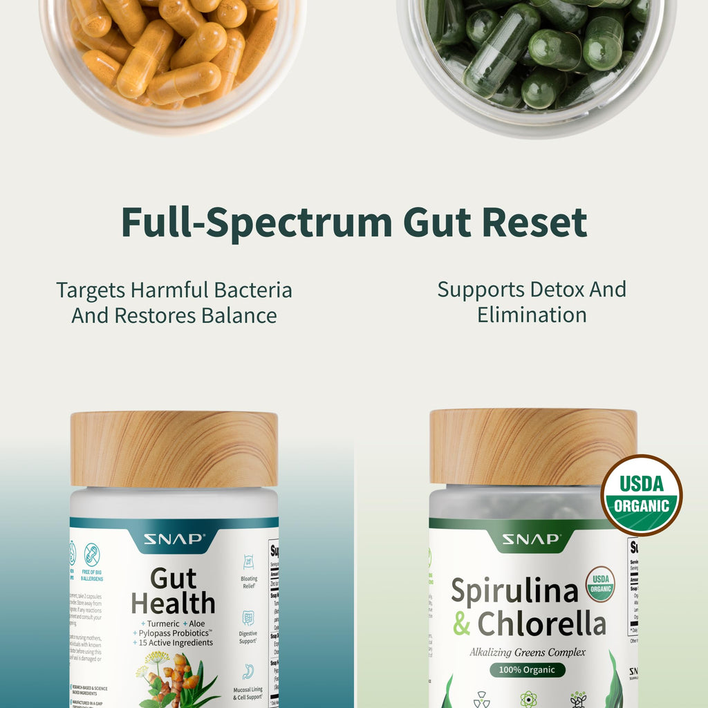 Gut Health Lipase & Greens Bundle - Snap Supplements

