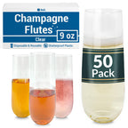 Reli. Plastic Champagne Flutes - Shatterproof & BPA-Free

