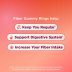 OLLY Fiber Gummy Rings Prebiotic Digestive Health Strawberry

