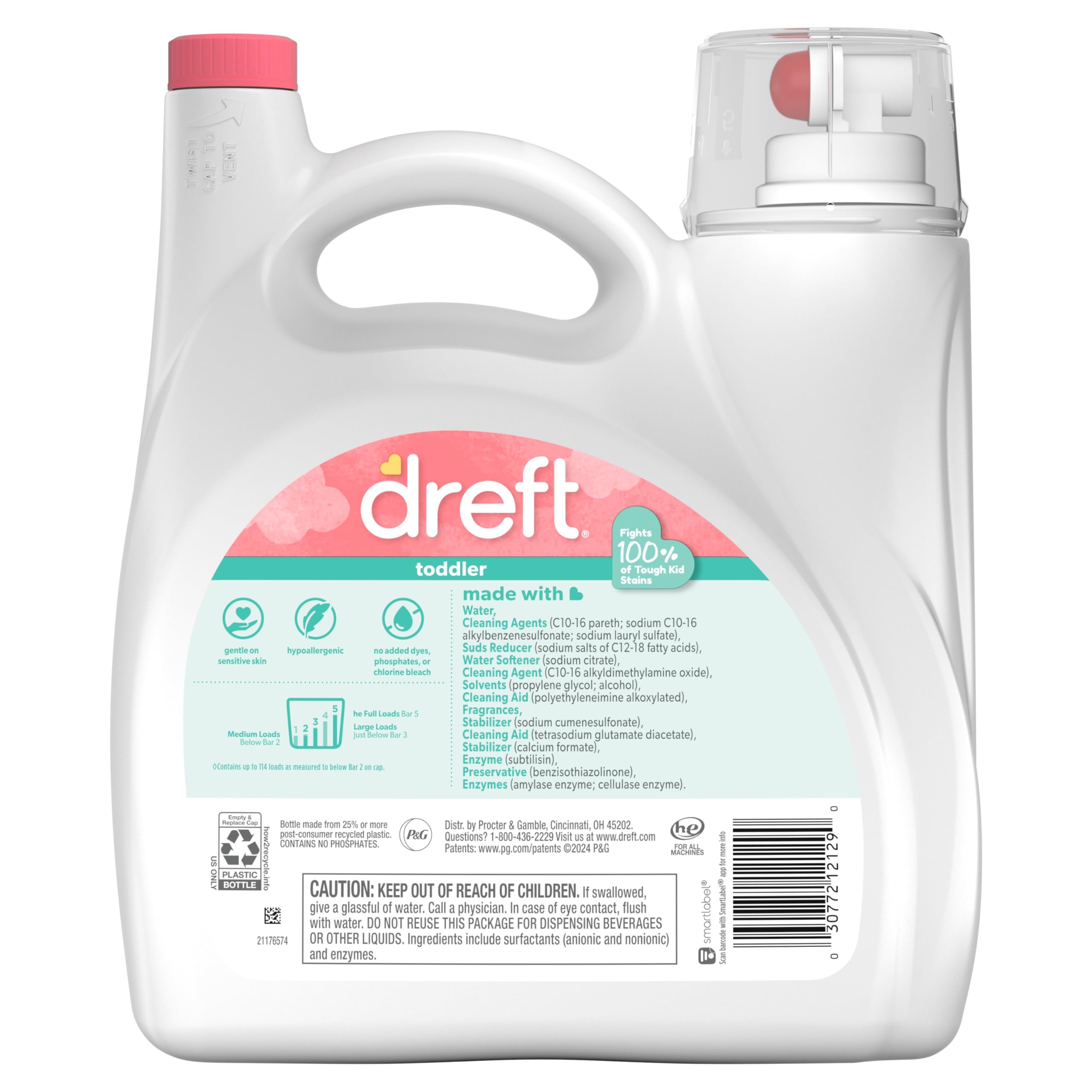Dreft Toddler Liquid Laundry Detergent | Sensitive Skin

