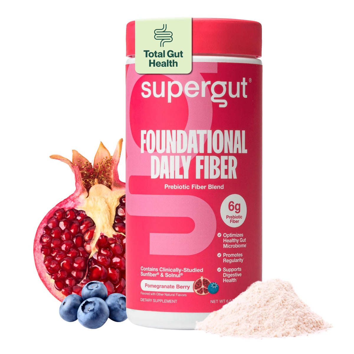 Supergut Foundational Daily Fiber Powder Prebiotic Fiber Blend for Gut Health