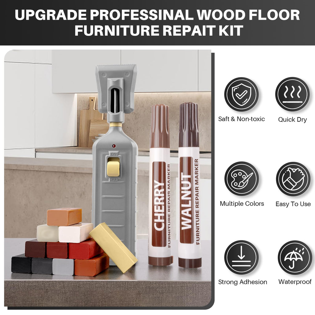 XMNAMC Floor Repair Kit with Heat Pen for Floors & Furniture

