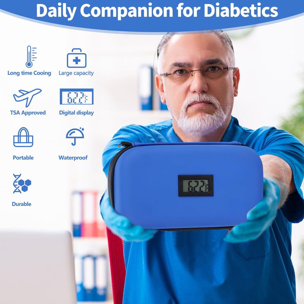 Insulin Cooler Travel Case with Temperature Display

