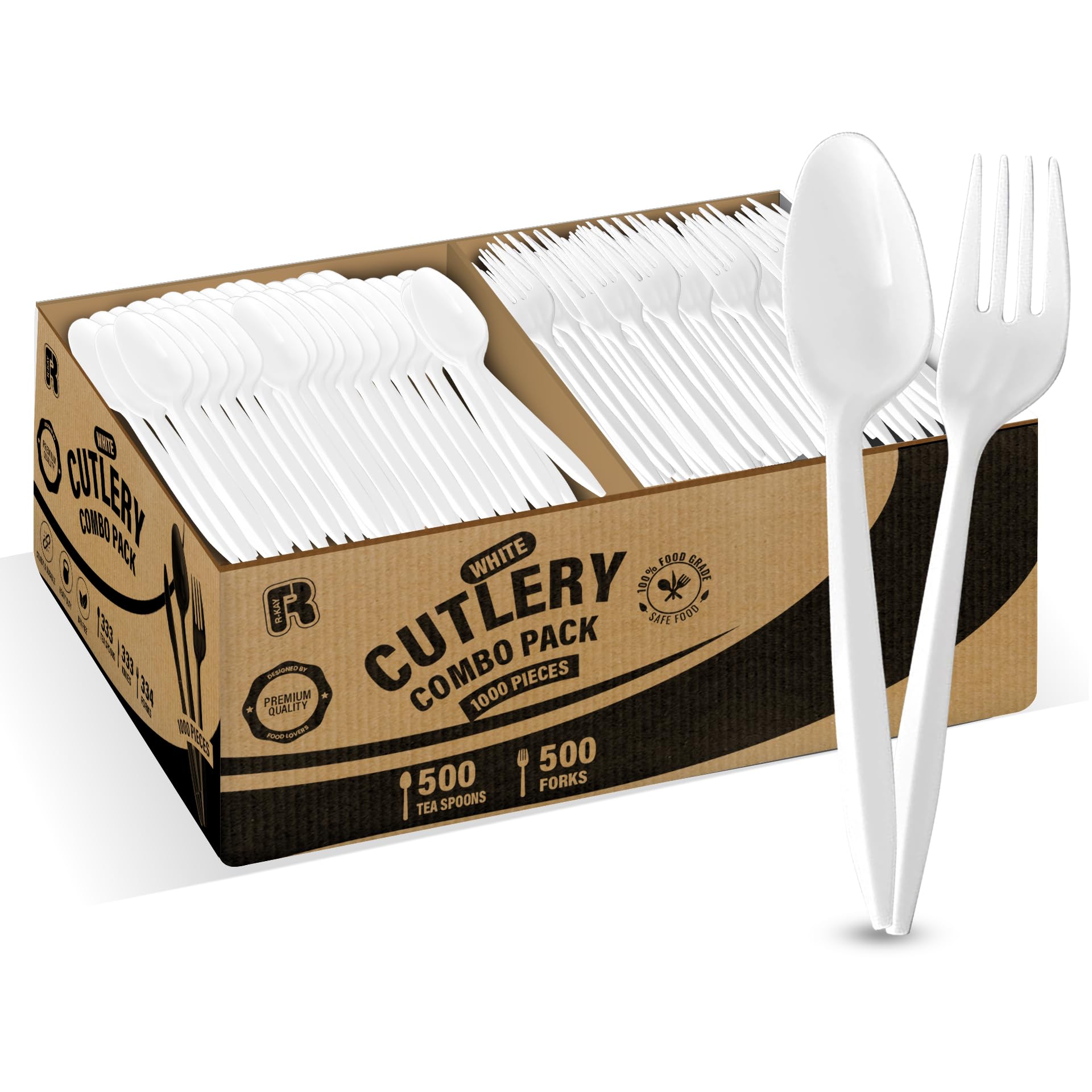 R-KAY Disposable Plastic Cutlery Set for Parties

