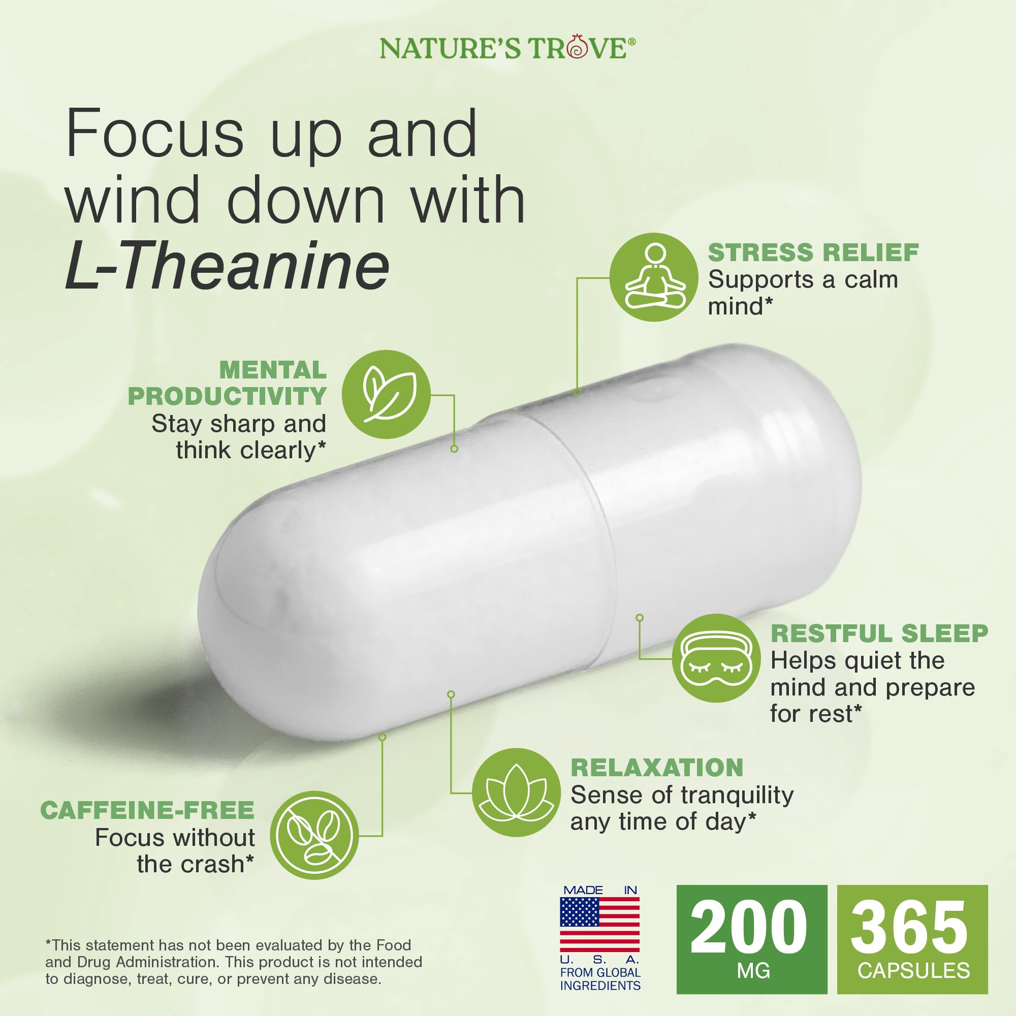 Nature's Trove L-Theanine Supplement


