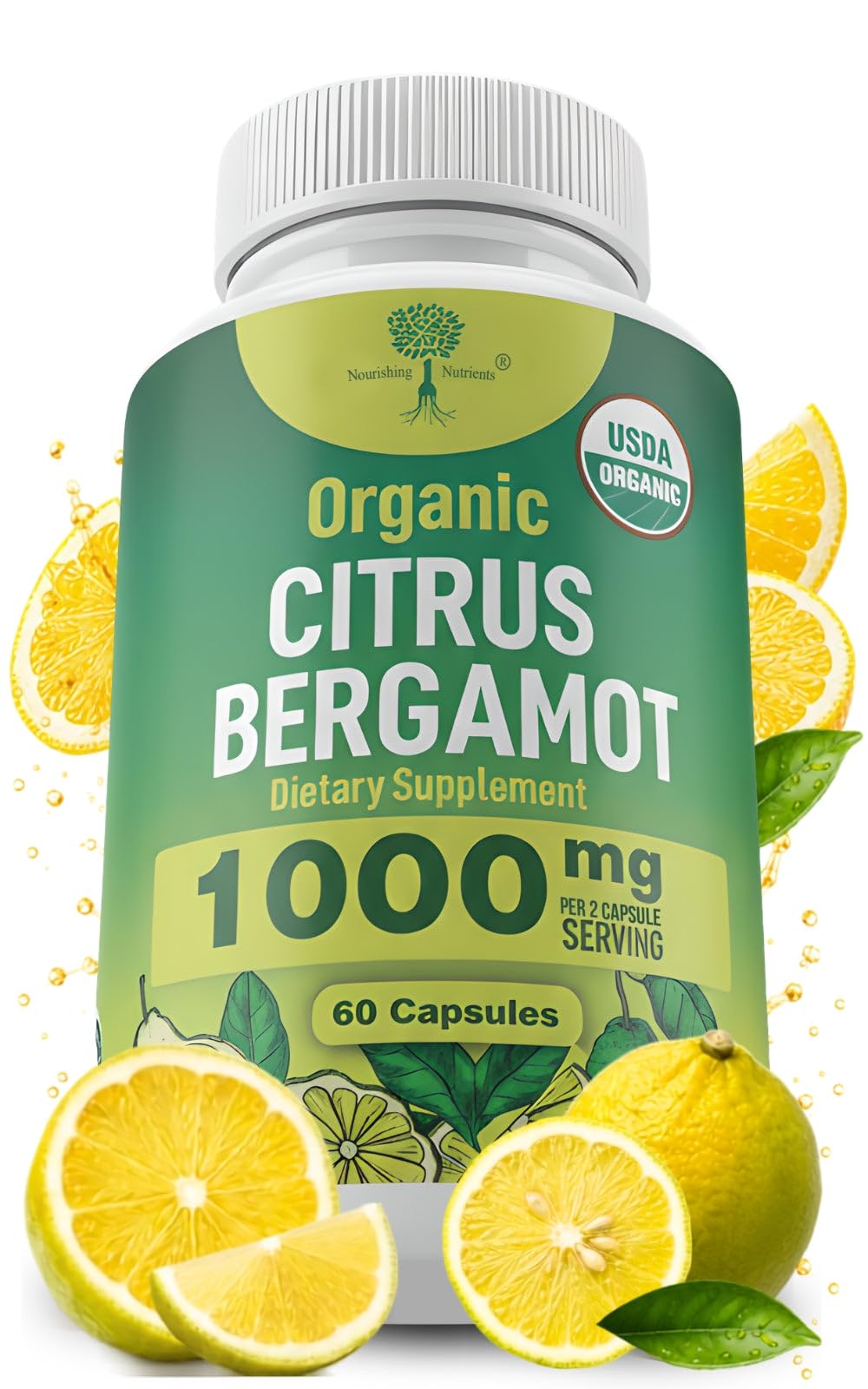 Natural Balance Organic Citrus Bergamot Supplement 1000 mg with Patented Extract