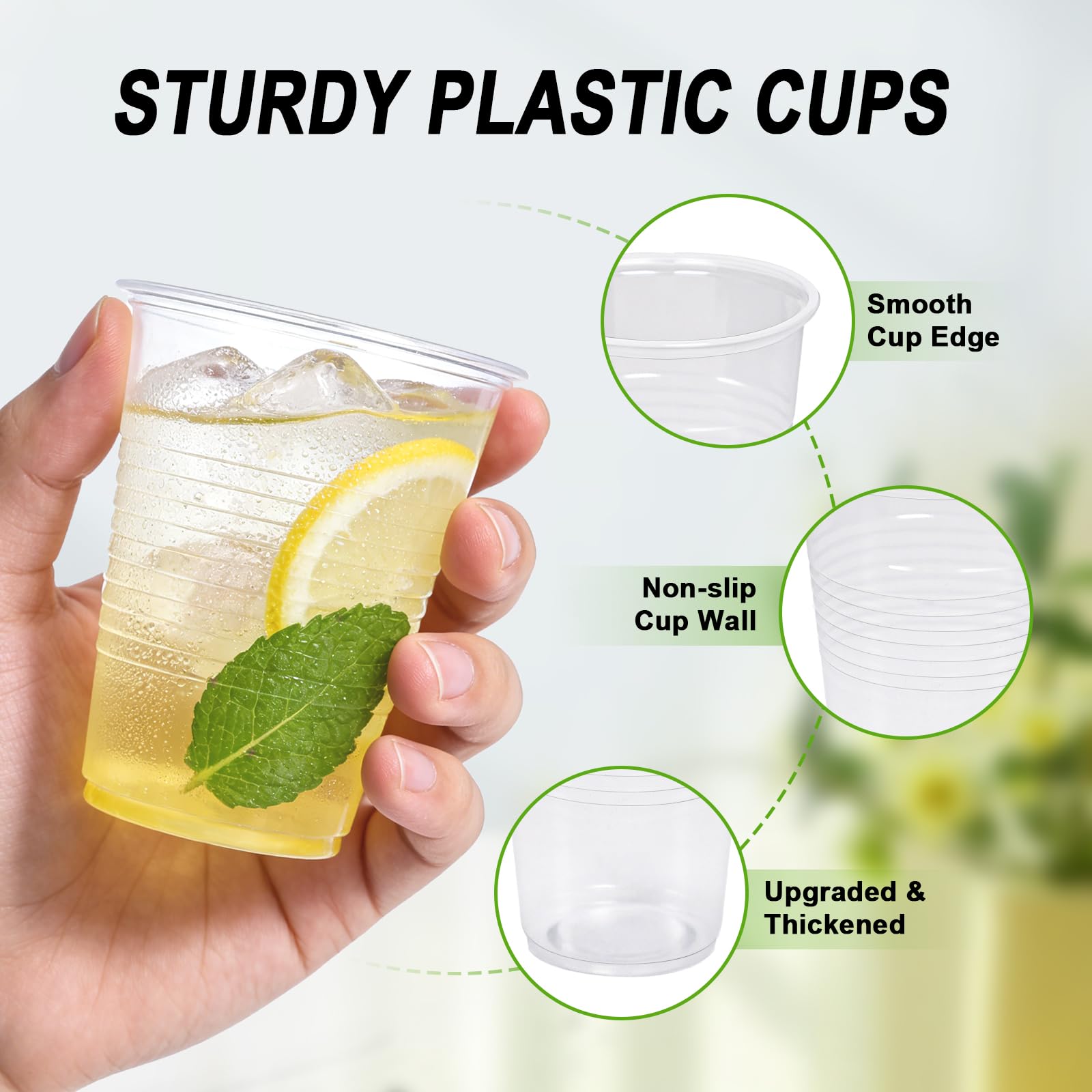 Disposable Plastic Cups by Lamosi – Clear

