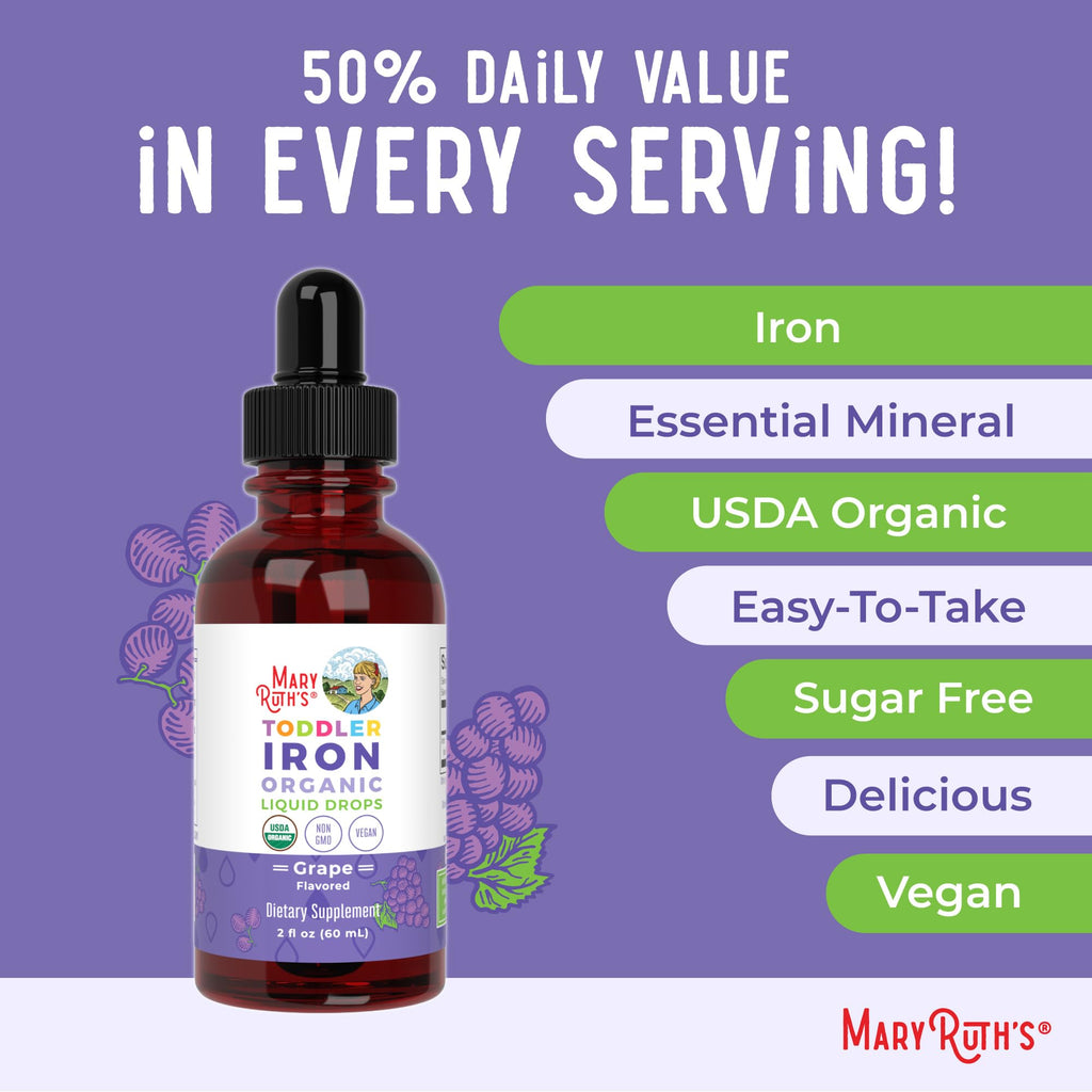 MaryRuth's Toddler Iron Supplement - Liquid Iron for Kids


