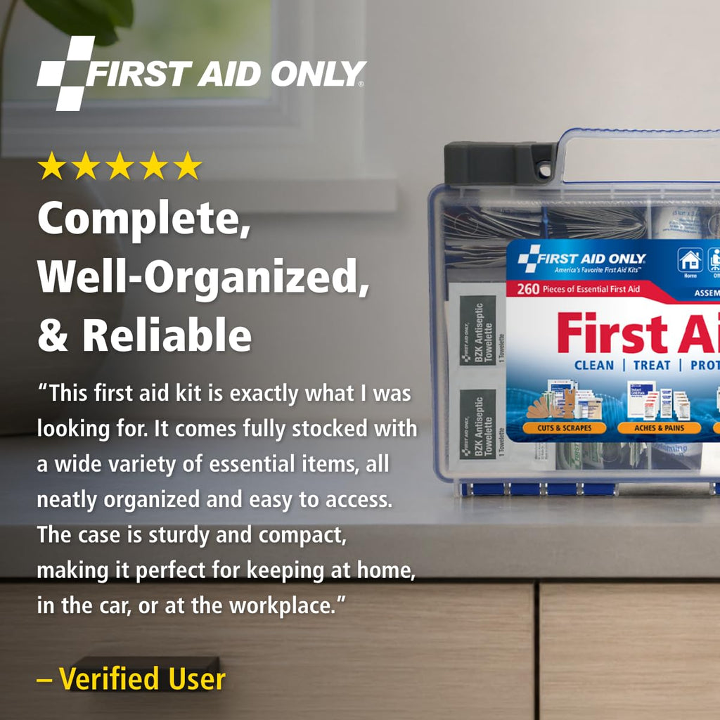 First Aid Only OSHA-Compliant First Aid Kit | Portable Case

