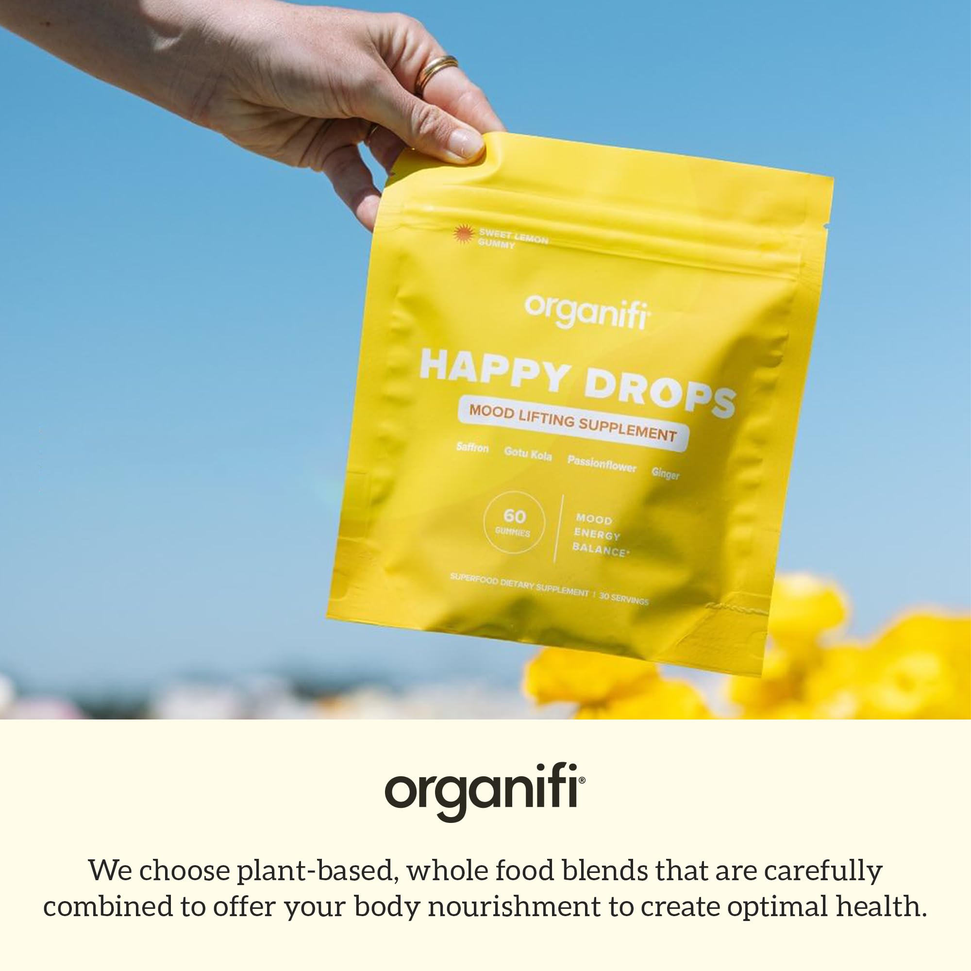 Organifi Happy Drops Mood Gummies for Daily Mood Support


