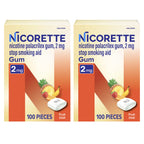 Nicorette 2 mg Fruit Chill Nicotine Gum Stop Smoking Aid

