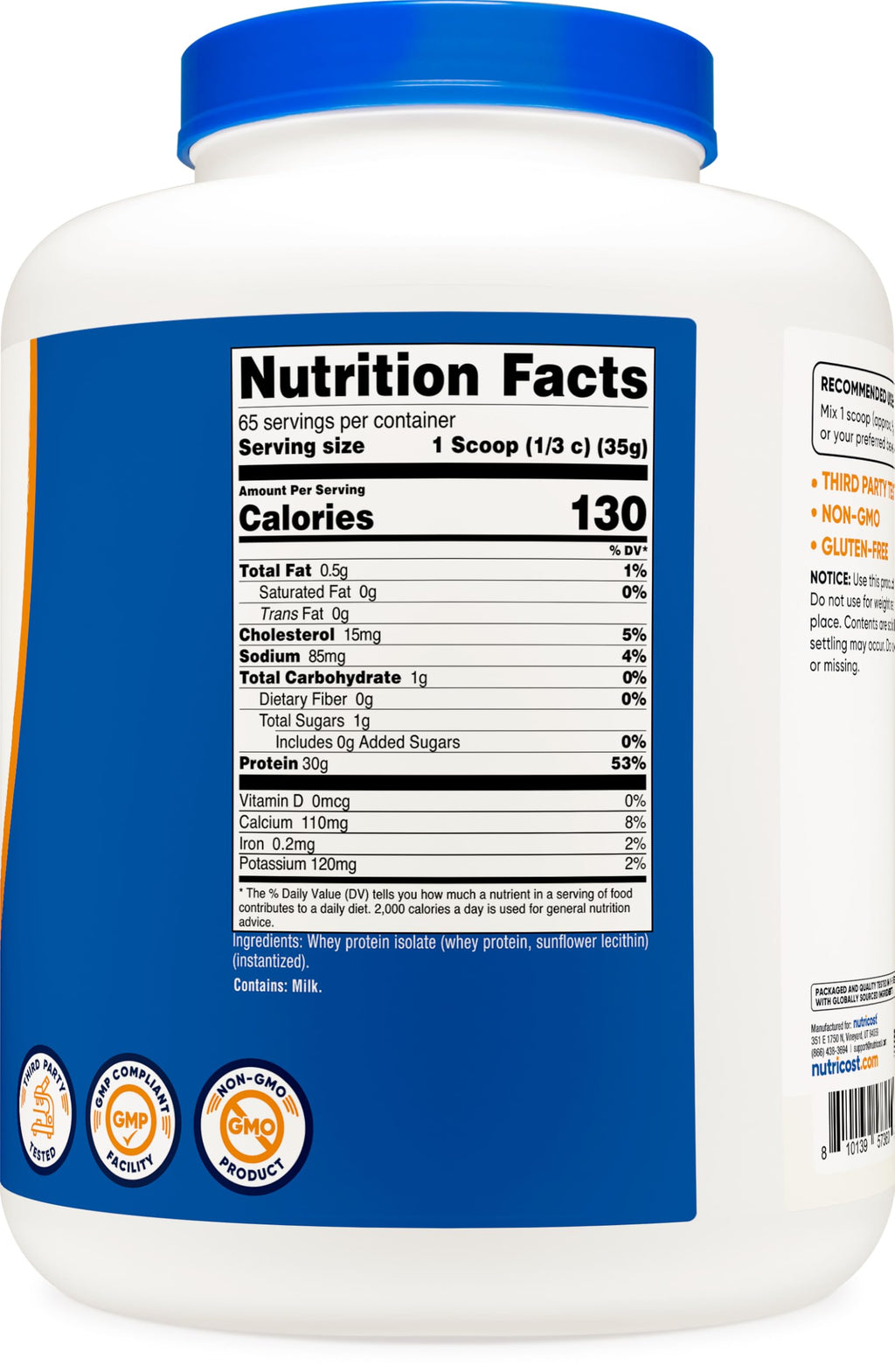 Nutricost Whey Protein Isolate Powder | Pure Protein

