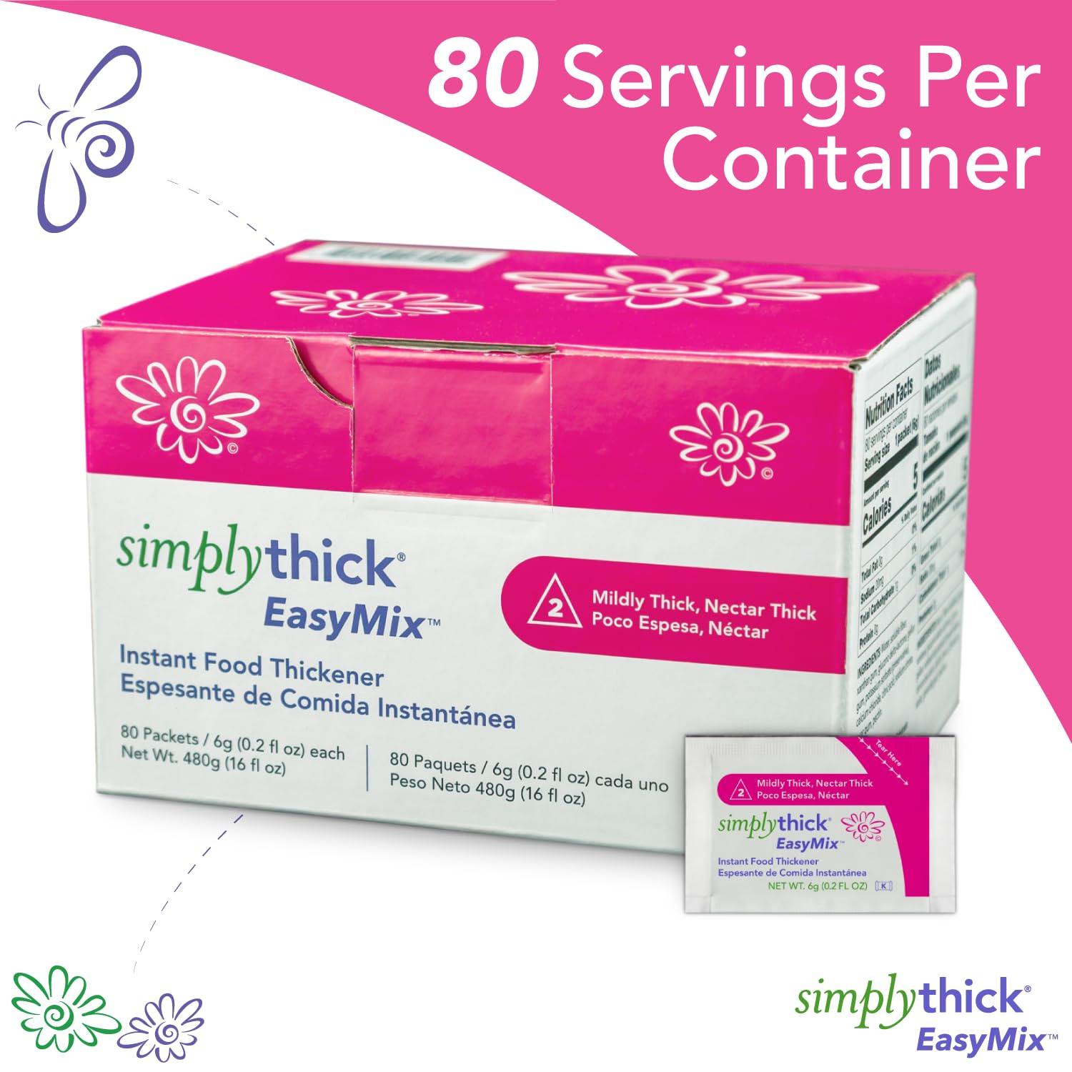 SimplyThick Gel Thickener for Dysphagia - Quick Thickening

