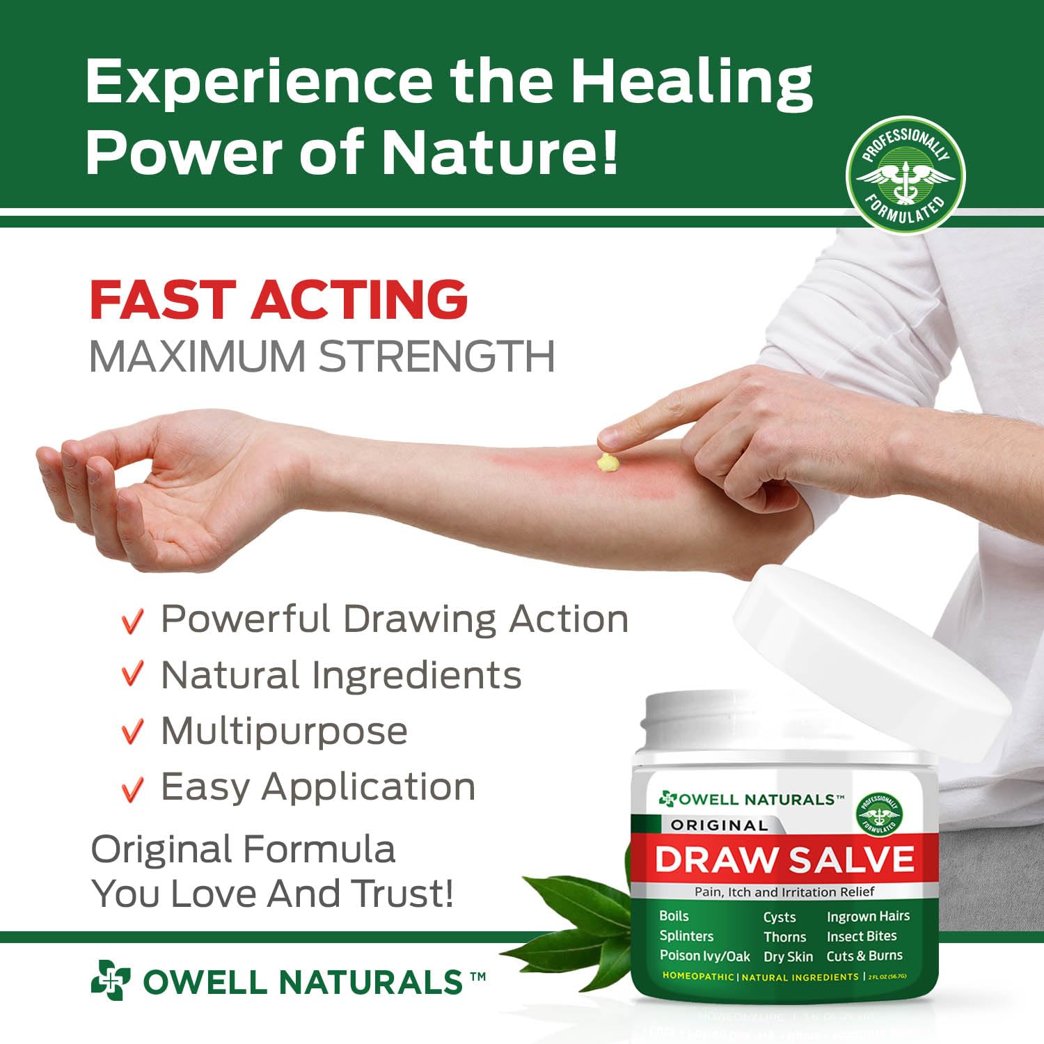 Owell Naturals Drawing Salve Multipurpose Ointment

