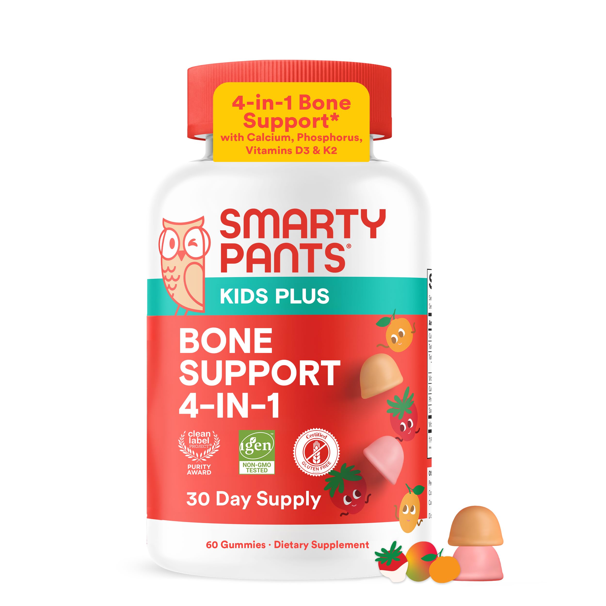 SmartyPants Kids 4-in-1 Gummy with Calcium D3 K2

