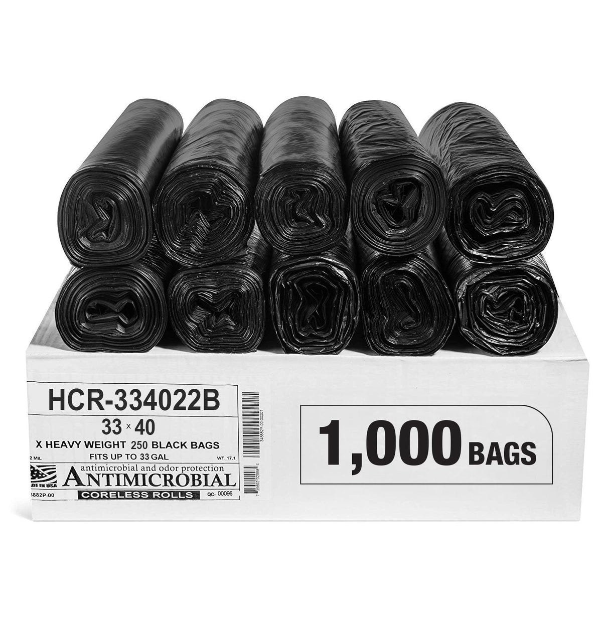 Aluf Plastics High Density Trash Bags - Heavy-Duty