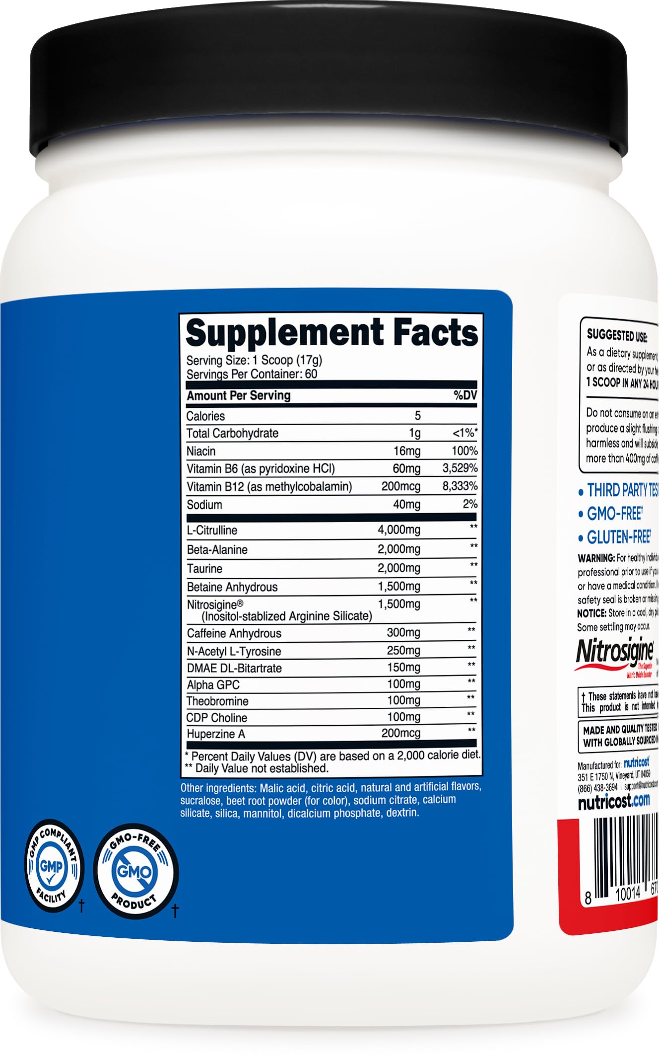 Nutricost Pre-Xtreme Pre-Workout Complex Powder

