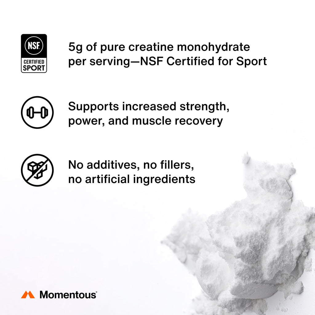 Momentous Creatine Monohydrate Powder NSF Certified

