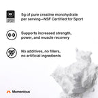 Momentous Creatine Monohydrate Powder NSF Certified

