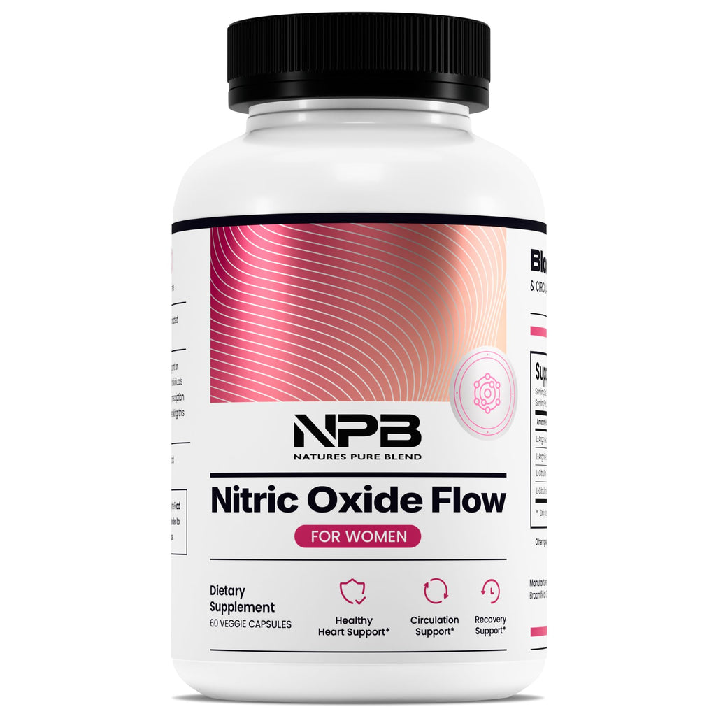 Nature's Pure Blend Nitric Oxide Supplement with L-Arginine and L-Citrulline for Circulation