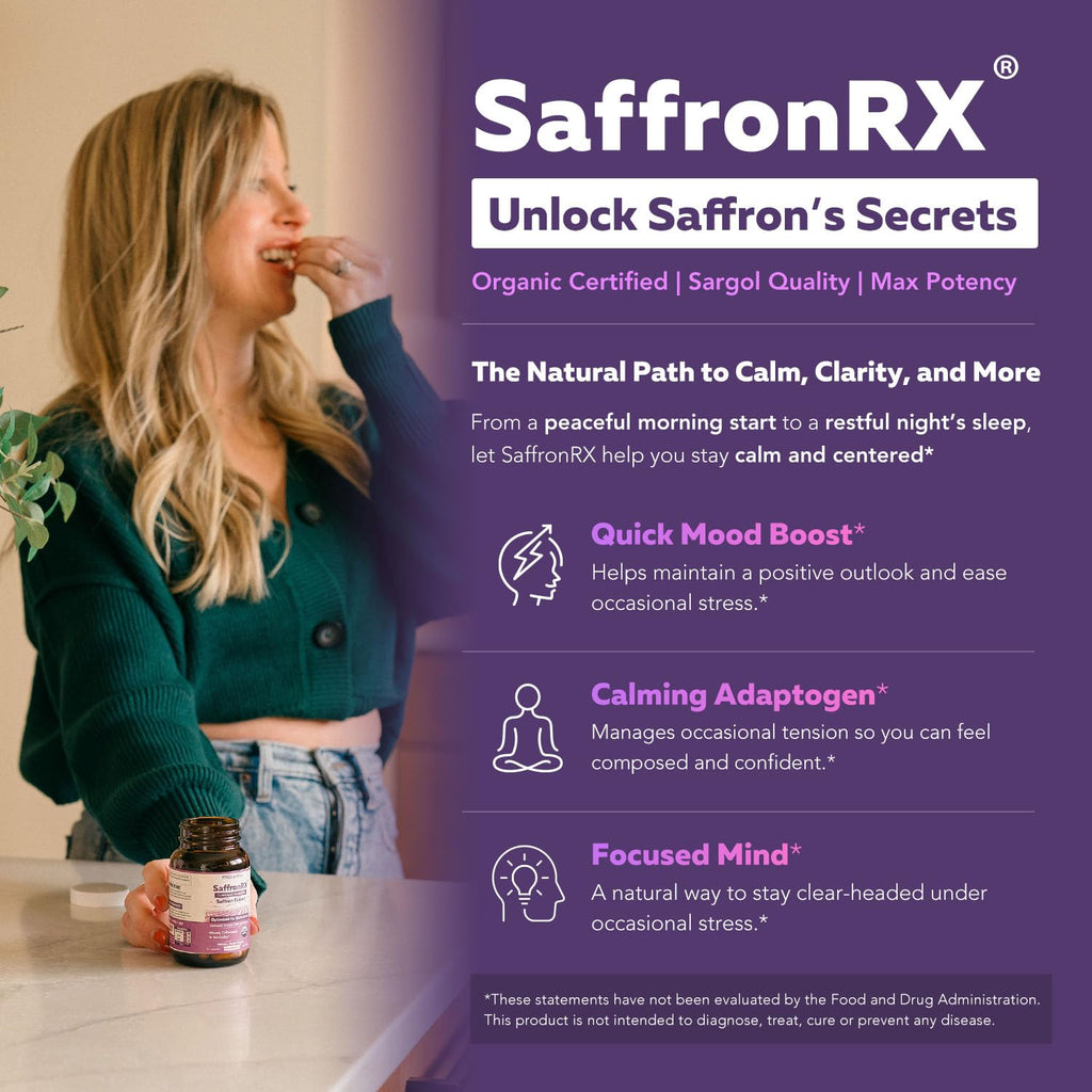 SaffronRX Organic Saffron Extract for Mood & Calm

