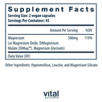 Vital Nutrients Triple Magnesium Complex - Vegan Magnesium

