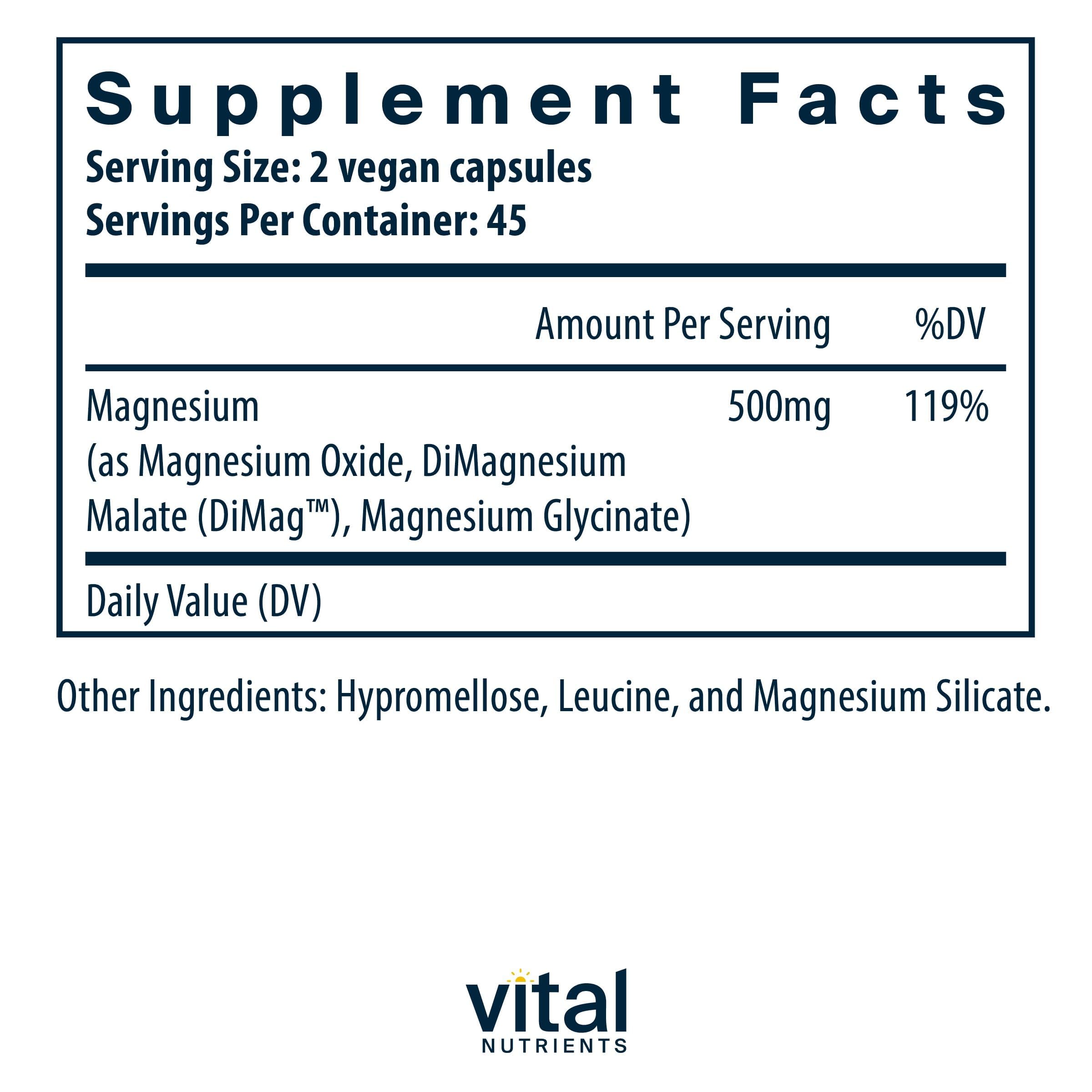 Vital Nutrients Triple Magnesium Complex - Vegan Magnesium

