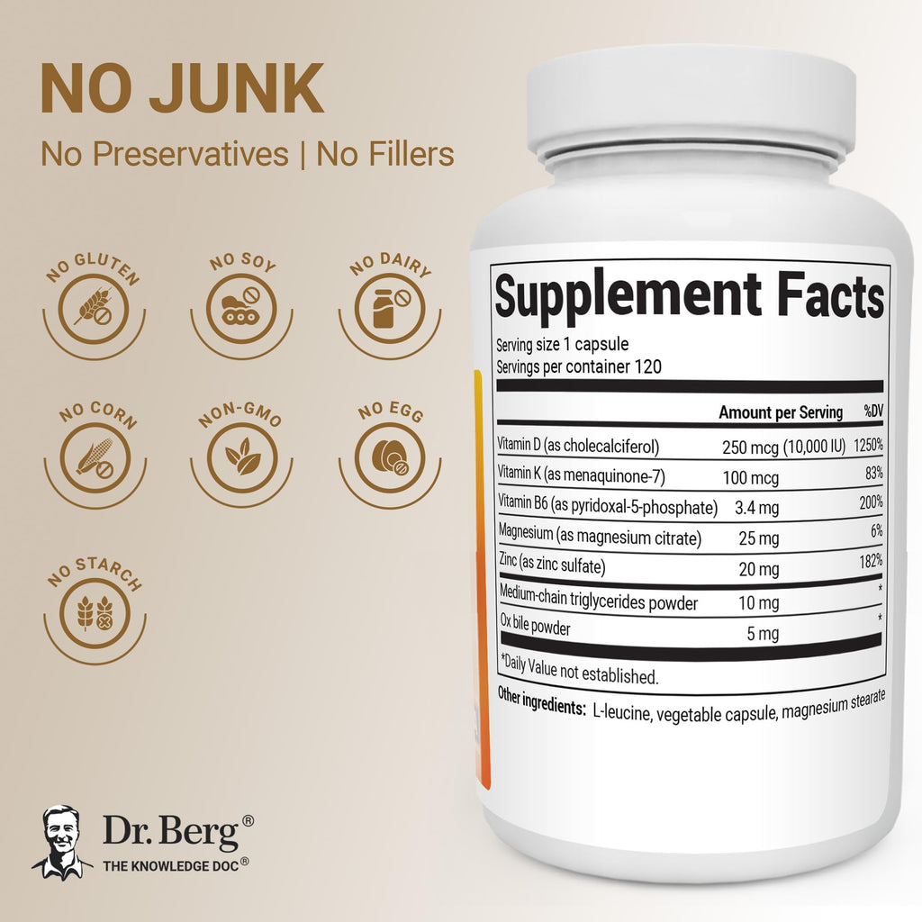 Dr. Berg Vitamin D3 K2 Maximum Strength 7-in-1

