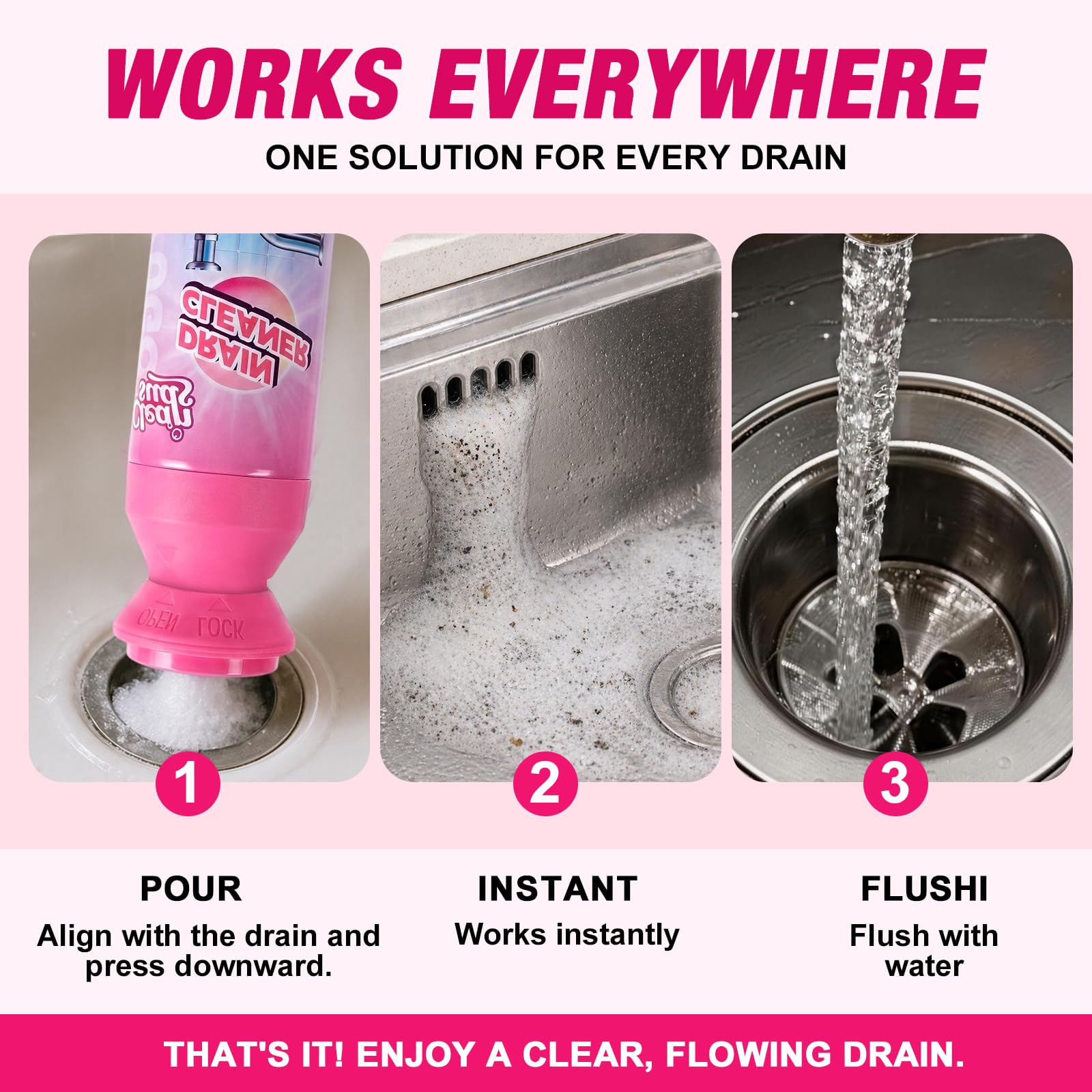 Yugou Foaming Sink Drain Cleaner & Deodorizer


