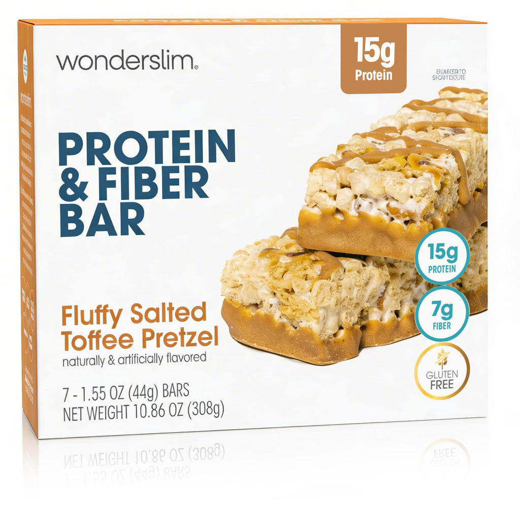 Wonderslim High Fiber Protein Bars – 15g Protein, Gluten Free

