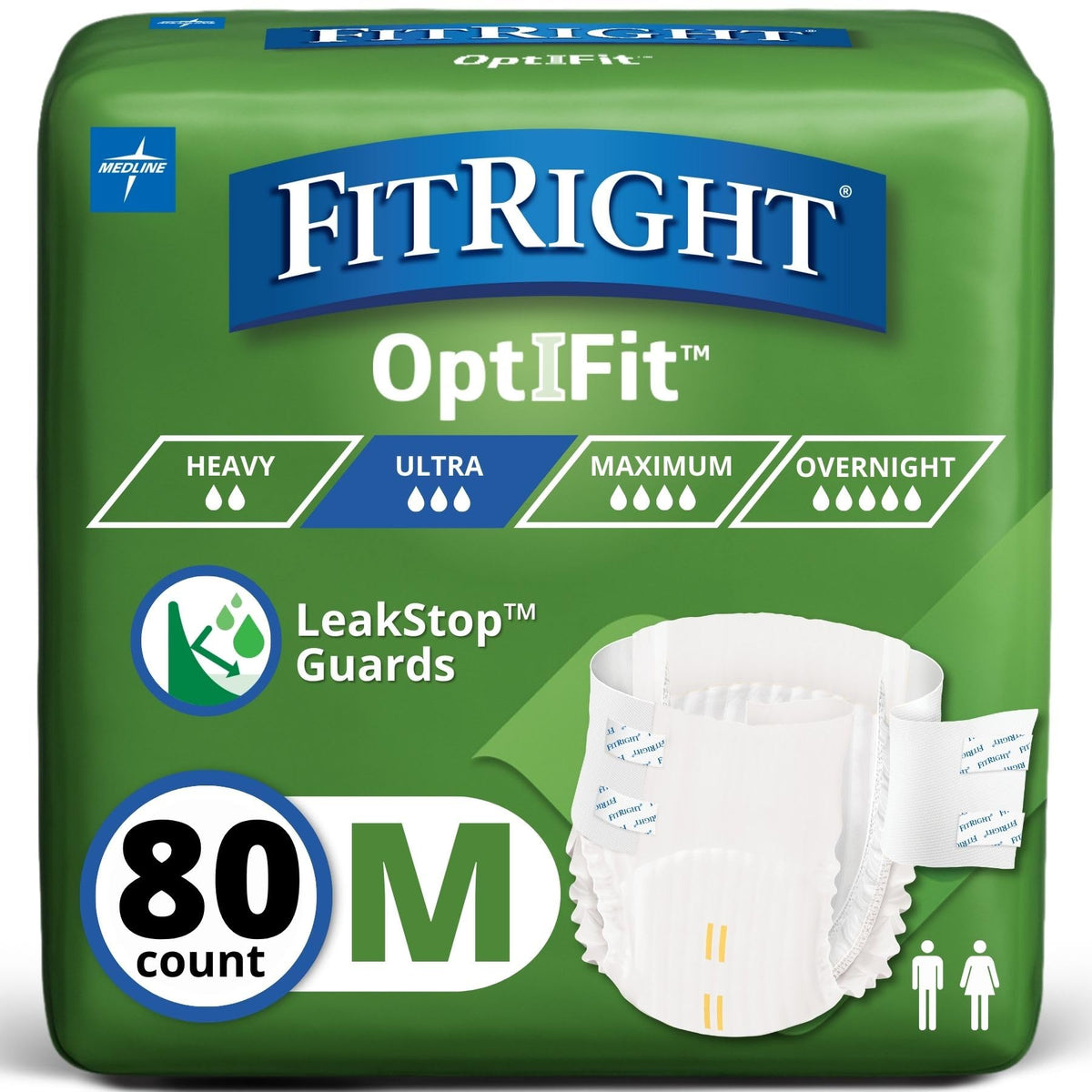 FitRight Adult Diapers with Tabs, Heavy Absorbency