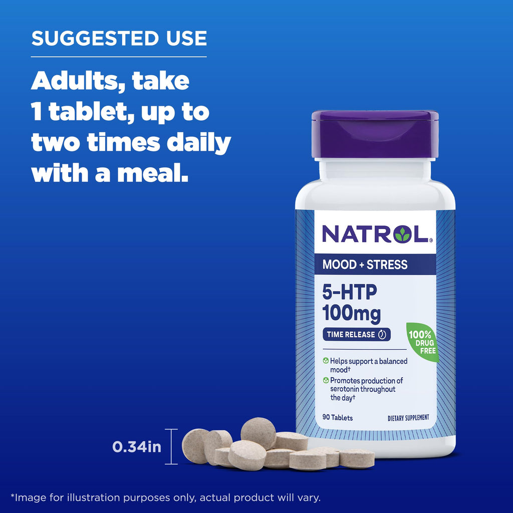 Natrol 5-HTP 100 mg Time Release Tablets Mood Support

