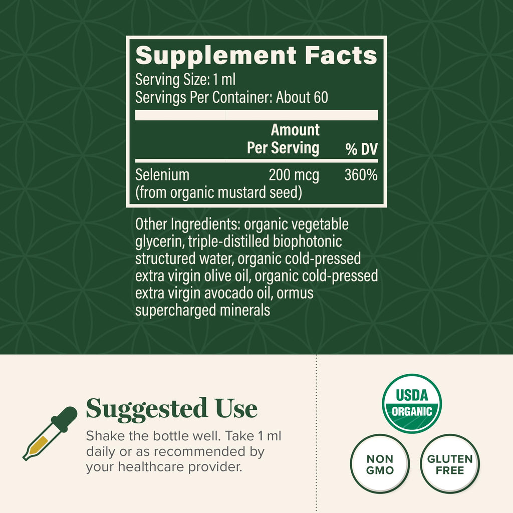 Global Healing Center Selenium Drops Organic Non-GMO


