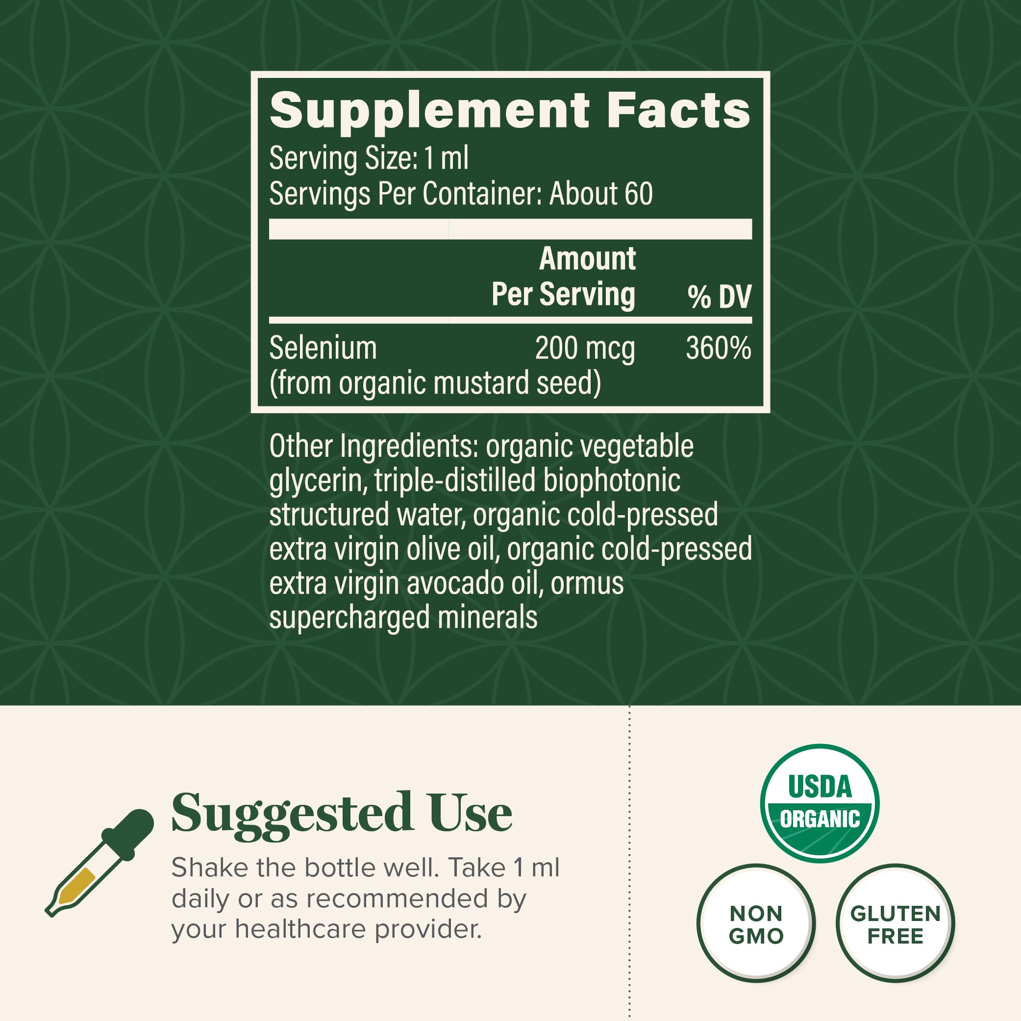 Global Healing Center Selenium Drops Organic Non-GMO

