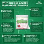 Zazzee D-Mannose Powder Plus with Probiotics & Cranberry

