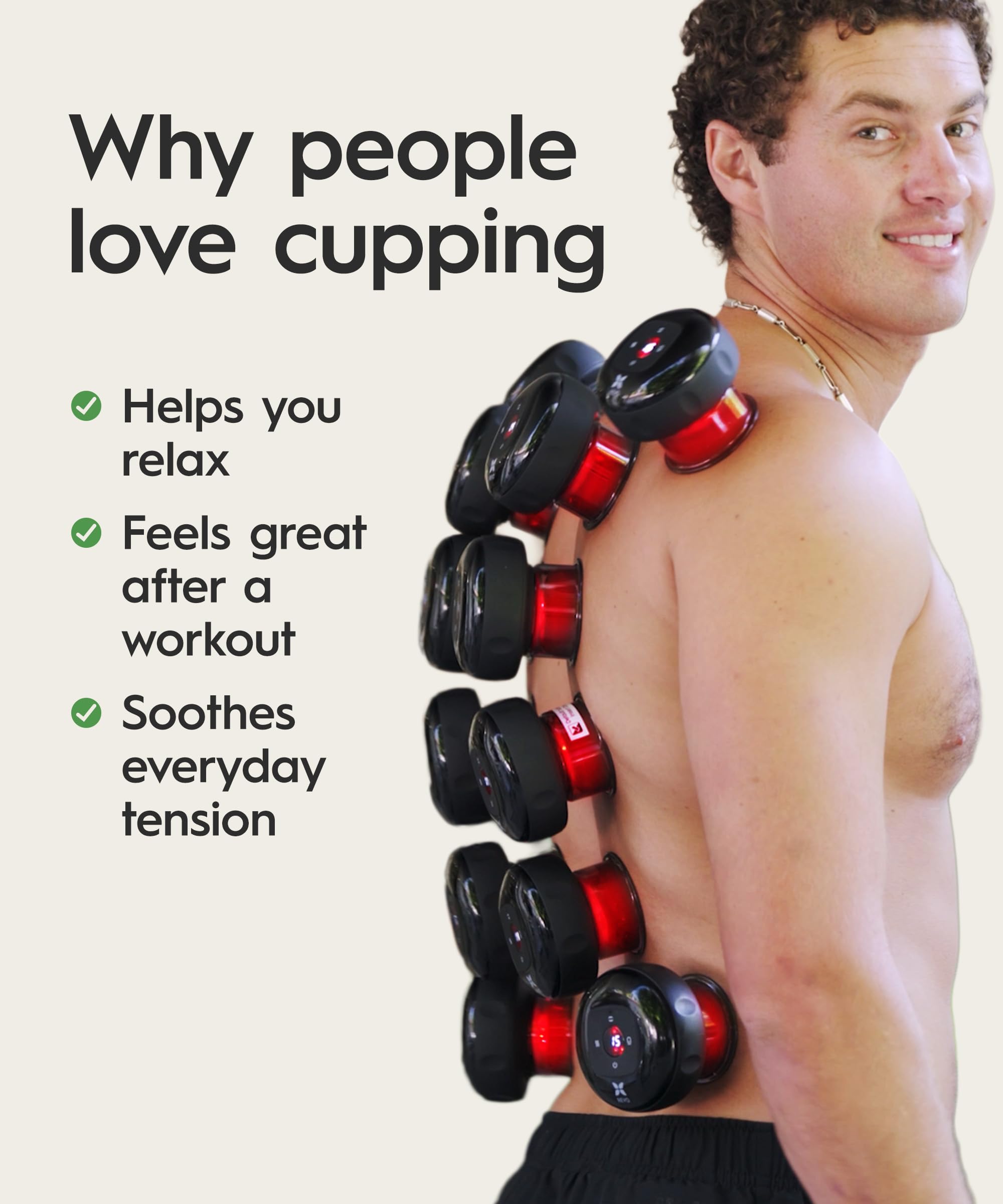 REVO Smart Cupping Massager with Heat & Red Light | Therapy

