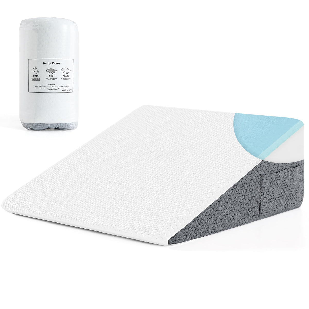 Yojoker Memory Foam Wedge Pillow for Sleeping
