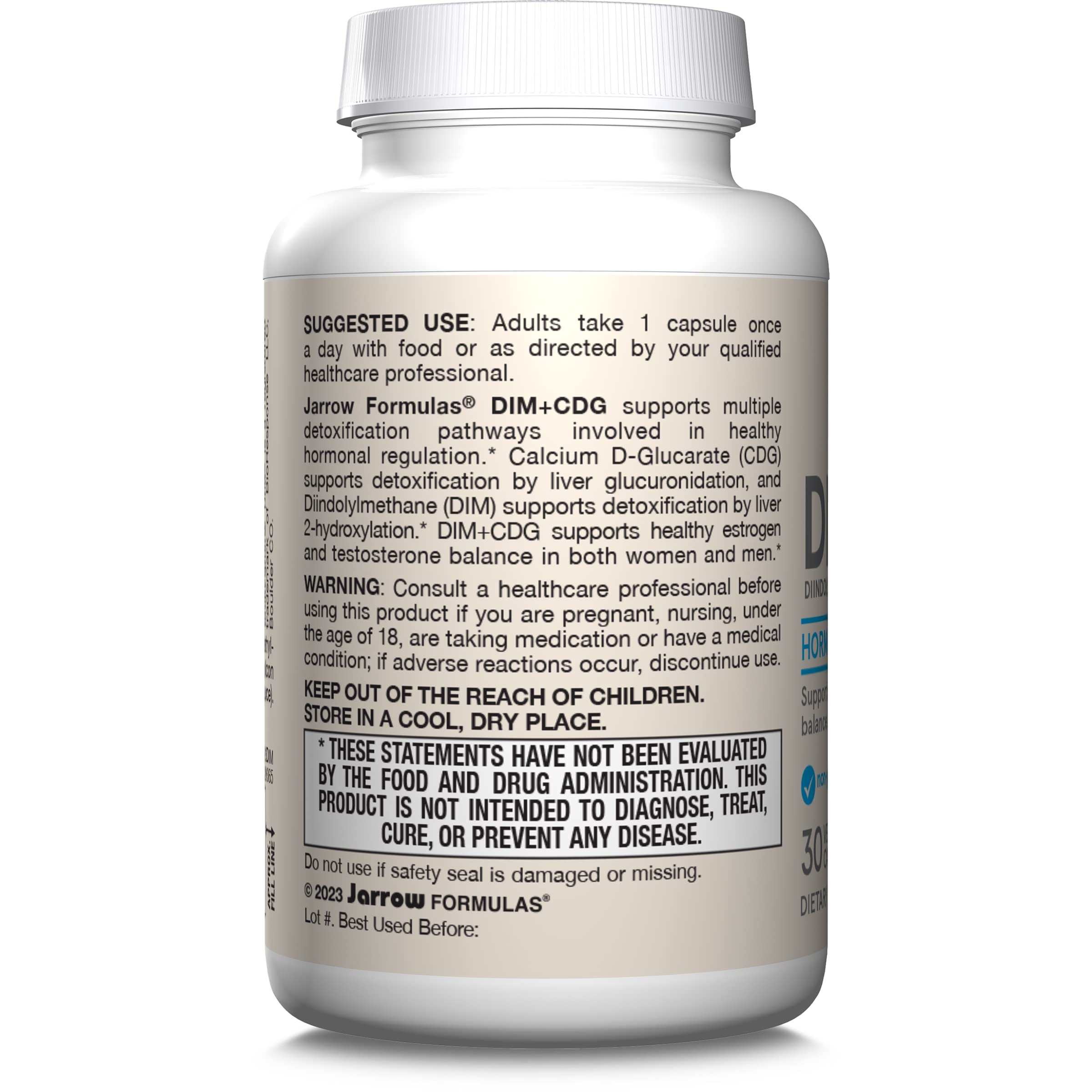 Jarrow Formulas DIM plus CDG Veggie Capsules Hormone Balance

