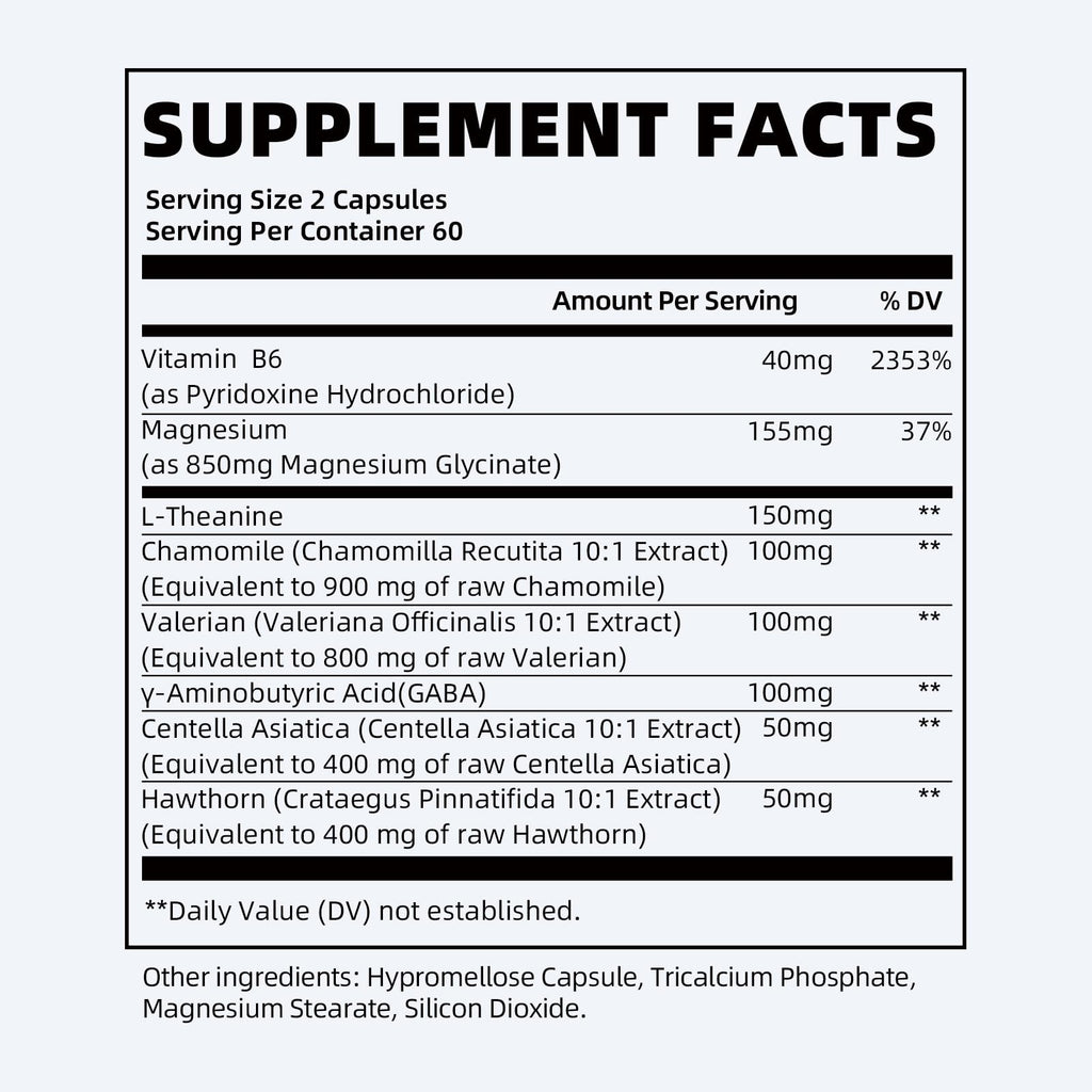iMATCHME Magnesium Glycinate Capsules with L-Theanine & GABA


