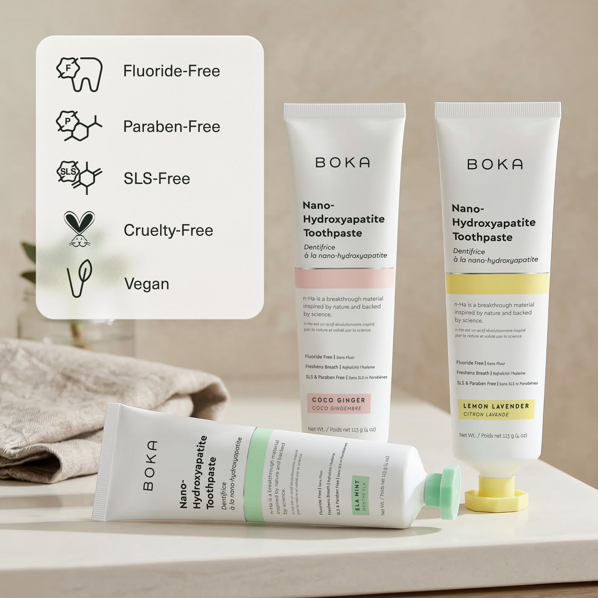 Boka Fluoride-Free Nano-Hydroxyapatite Toothpaste for Adults

