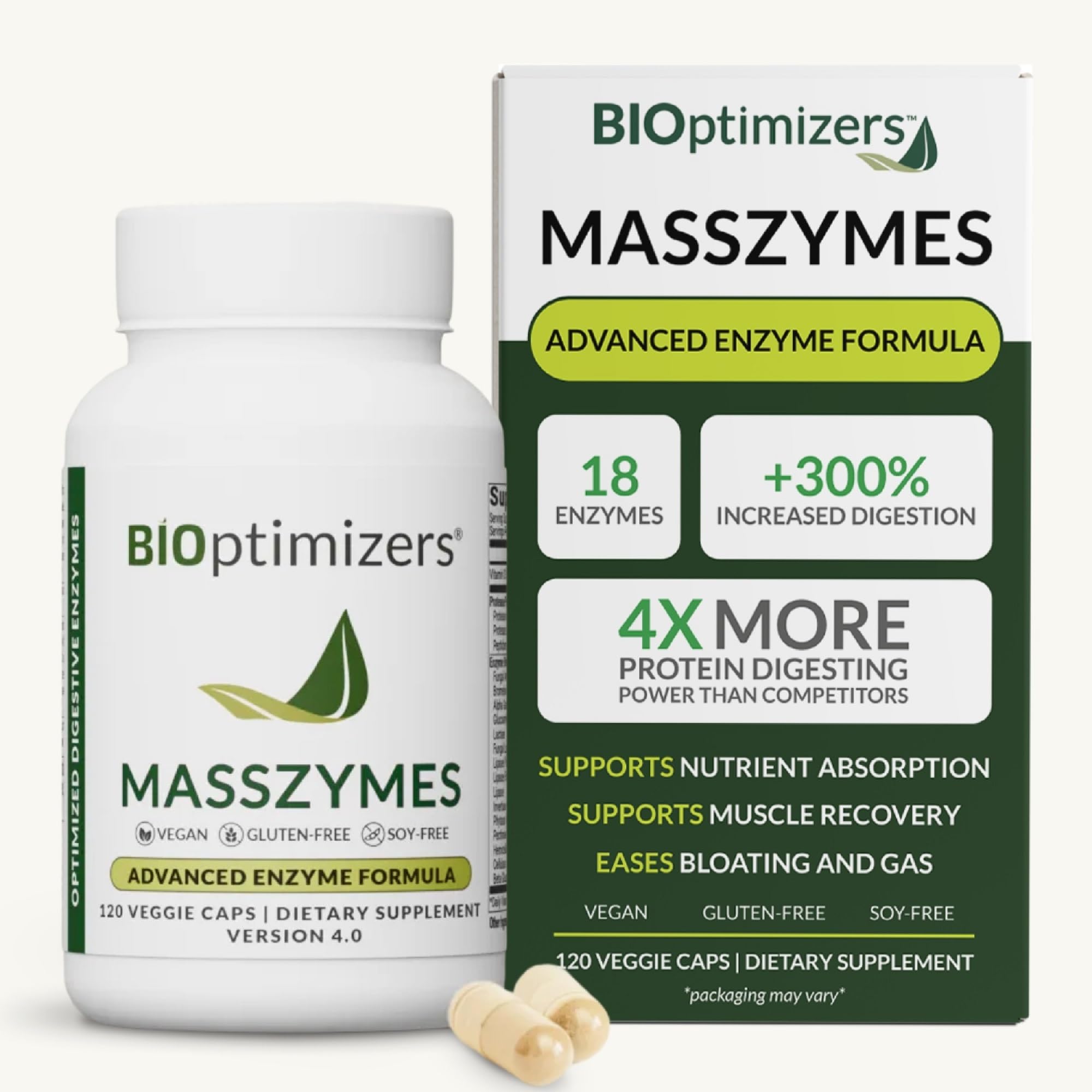 MassZymes Digestive Enzymes by BIOptimizers for Gut Health

