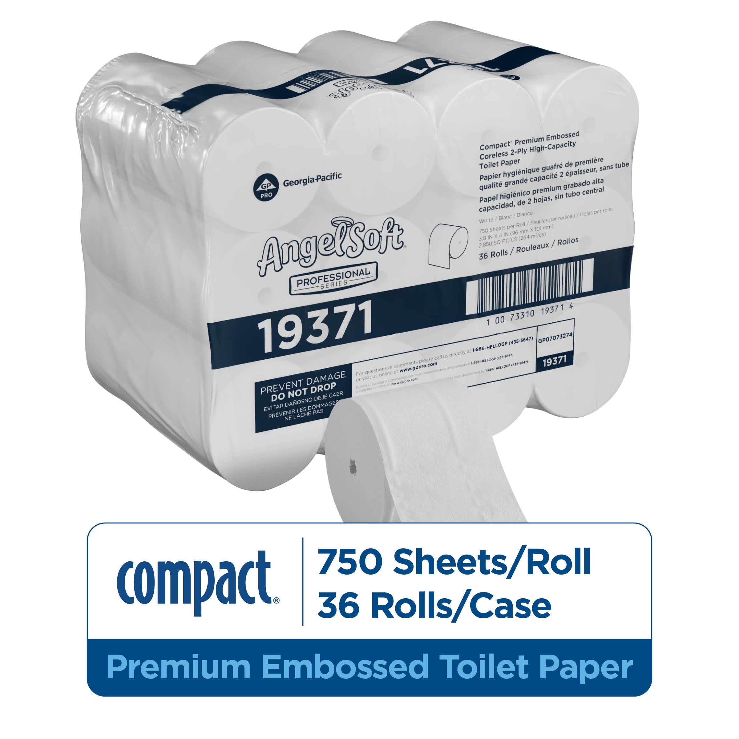 Angel Soft Pro Series Compact Coreless Toilet Paper | GP PRO

