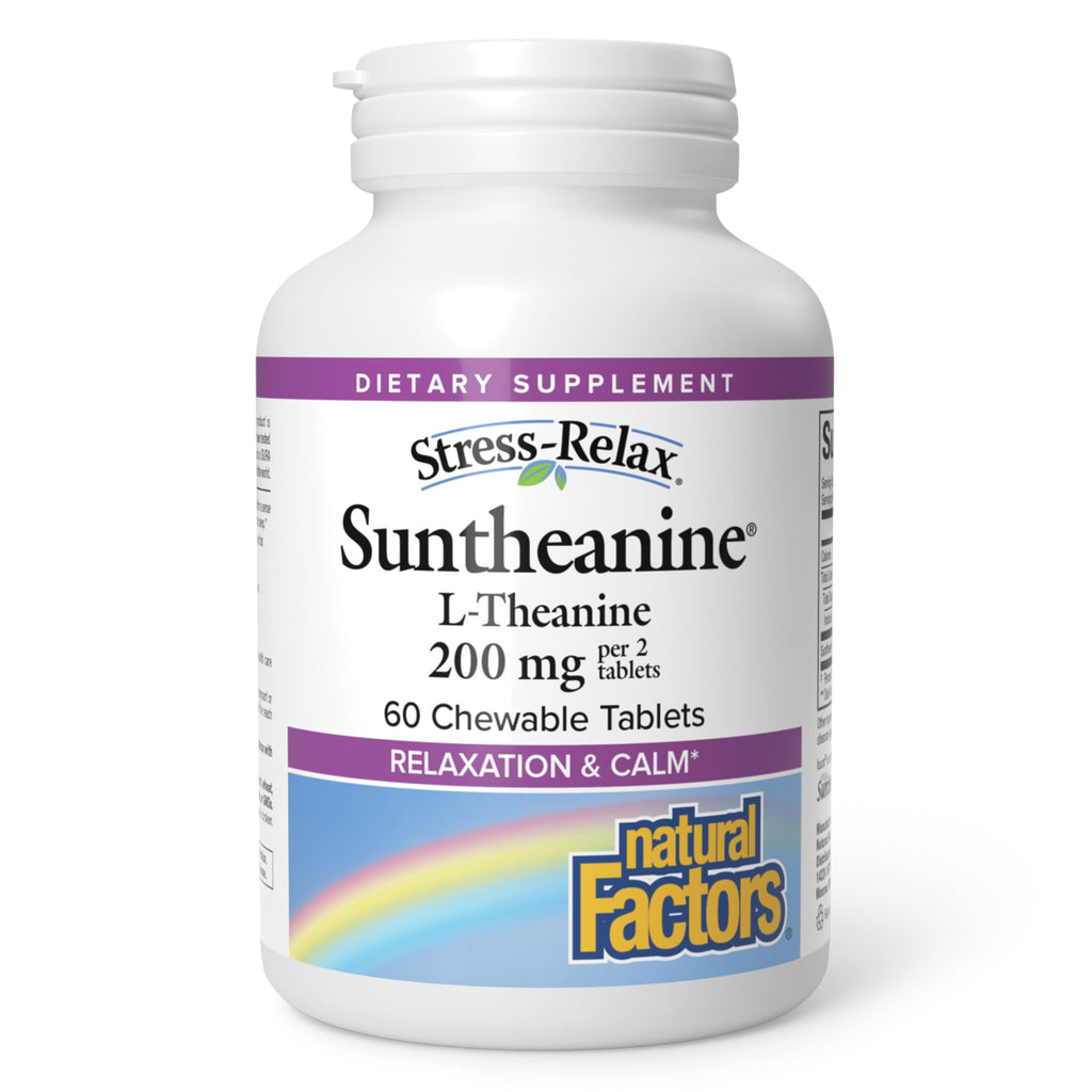 Natural Factors Suntheanine L-Theanine 100 mg Chewables – Calm Outlook & Sleep Support