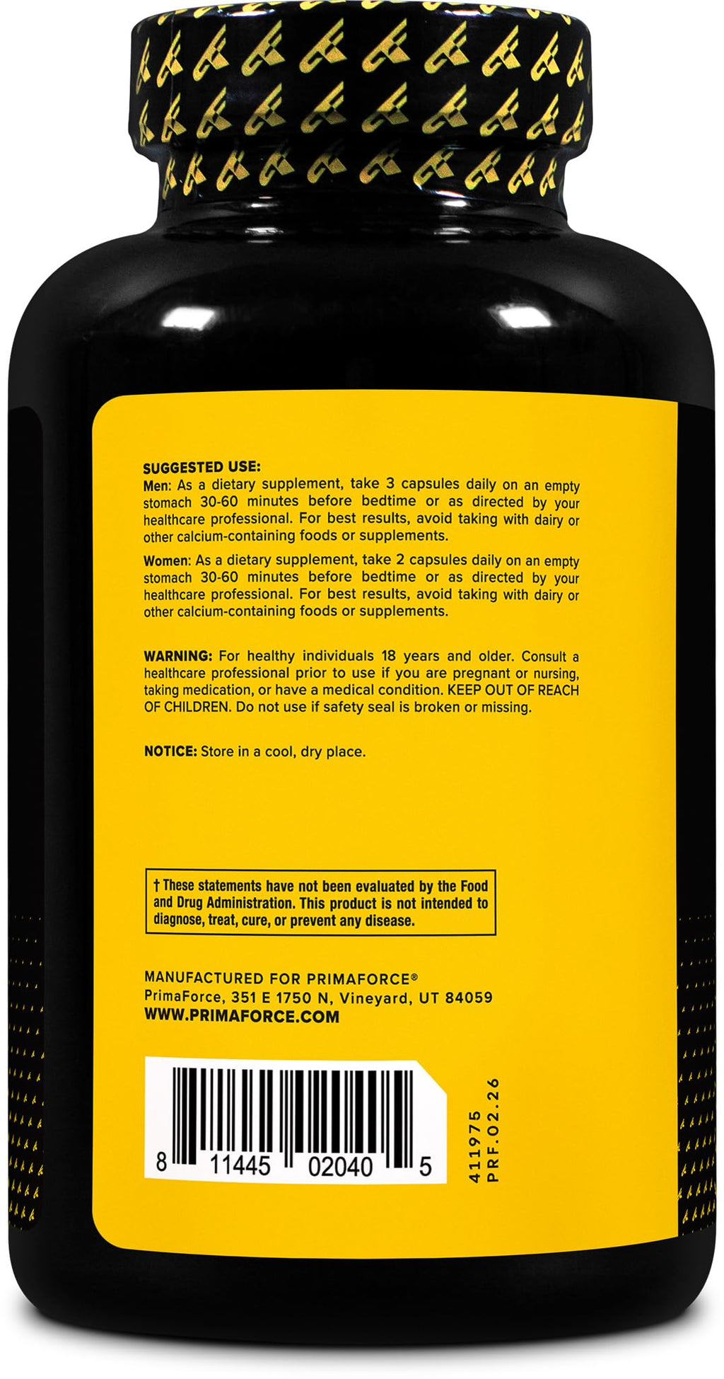 Primaforce ZMA Dietary Supplement | Non-GMO Gluten-Free

