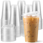 AOZITA Strawless Sip-Lid Plastic Cups - BPA-Free

