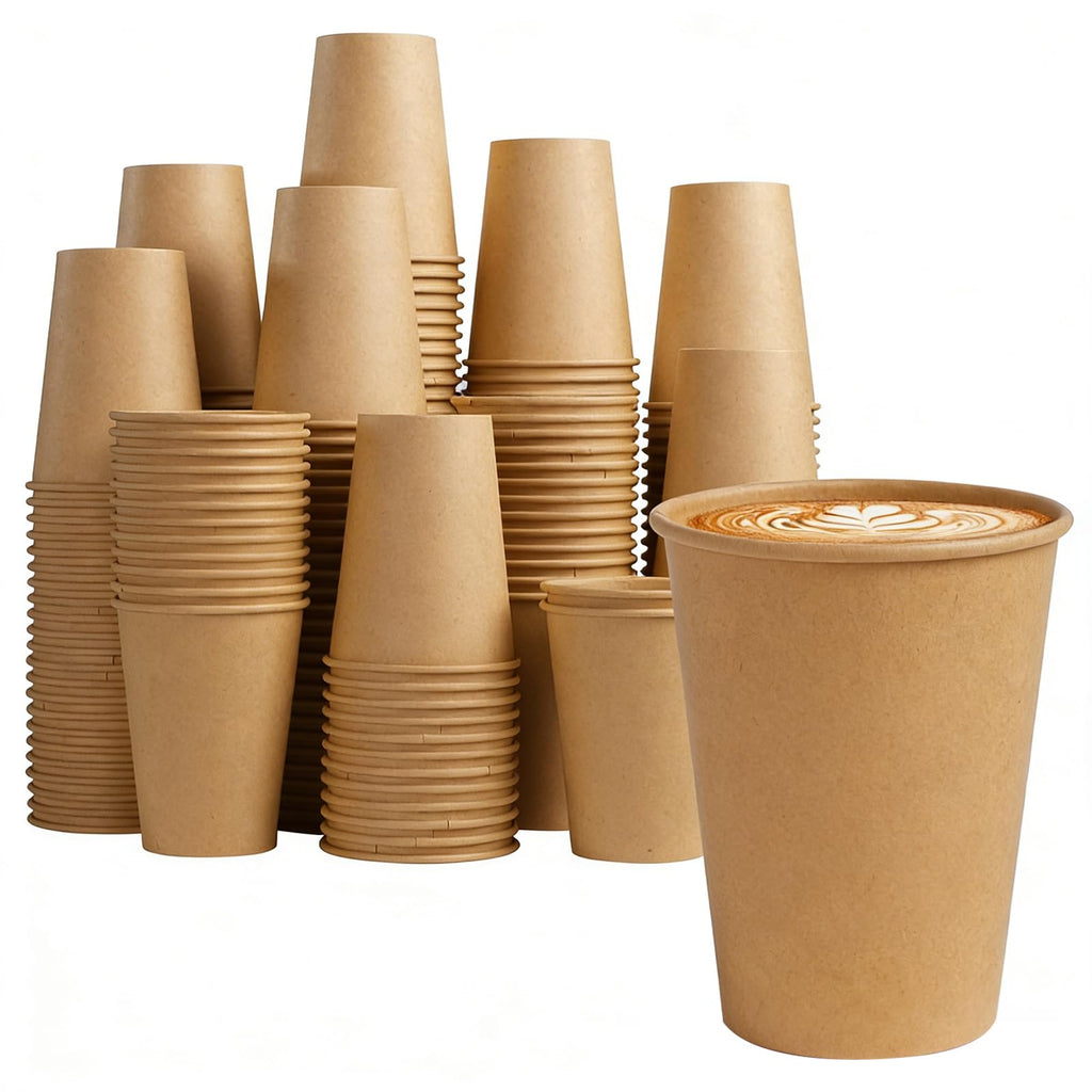 Lamosi Kraft Paper Cups - Unbleached Disposable Cups