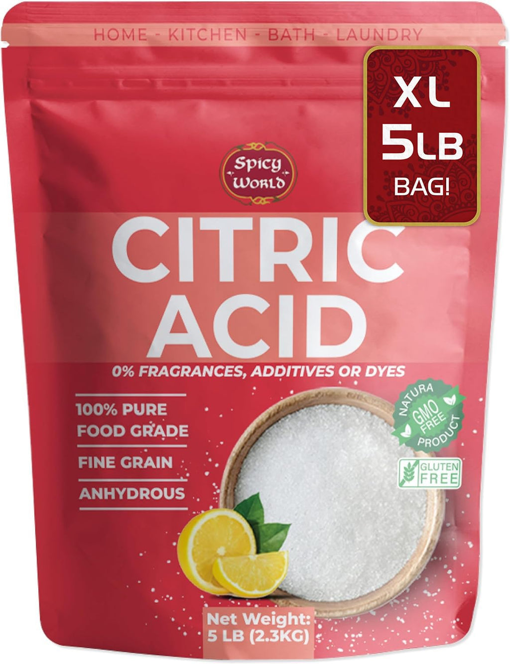 Pure Citric Acid Powder Food Grade Non-GMO by Spicy World

