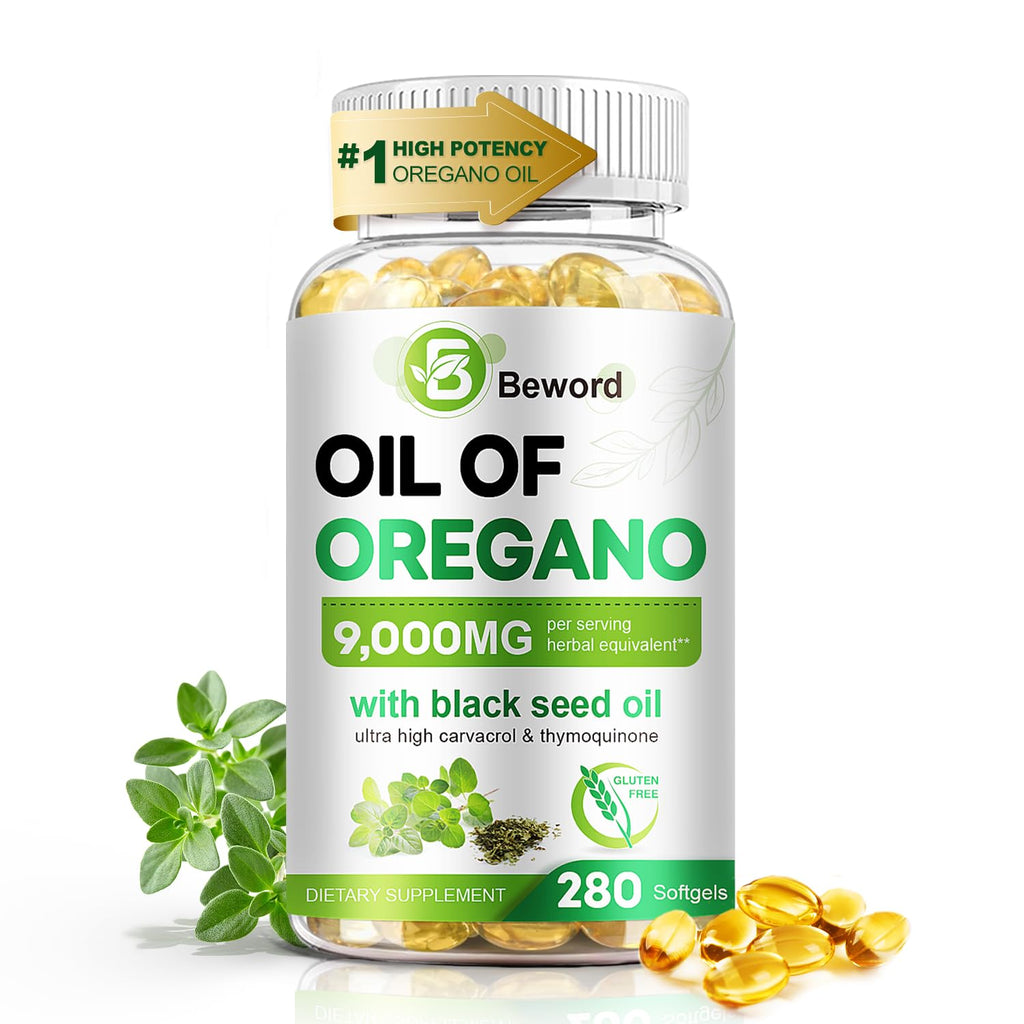 BEWORD Oil of Oregano with Black Seed Oil Immune Support

